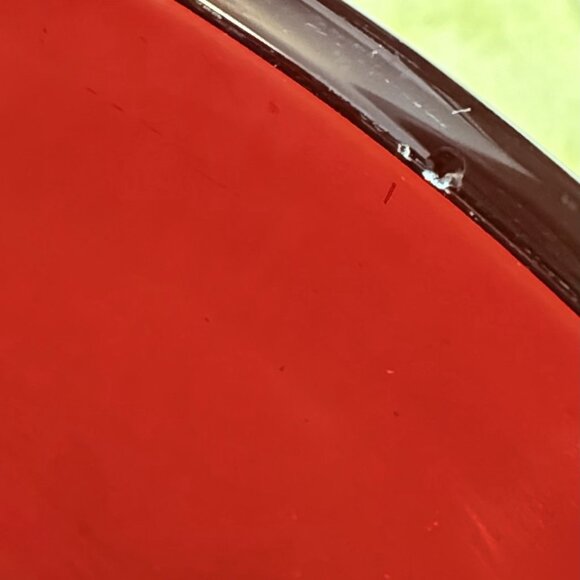 LARGE Vintage RUBY RED GLASS ROUND BOWL 10" - Picture 7 of 7